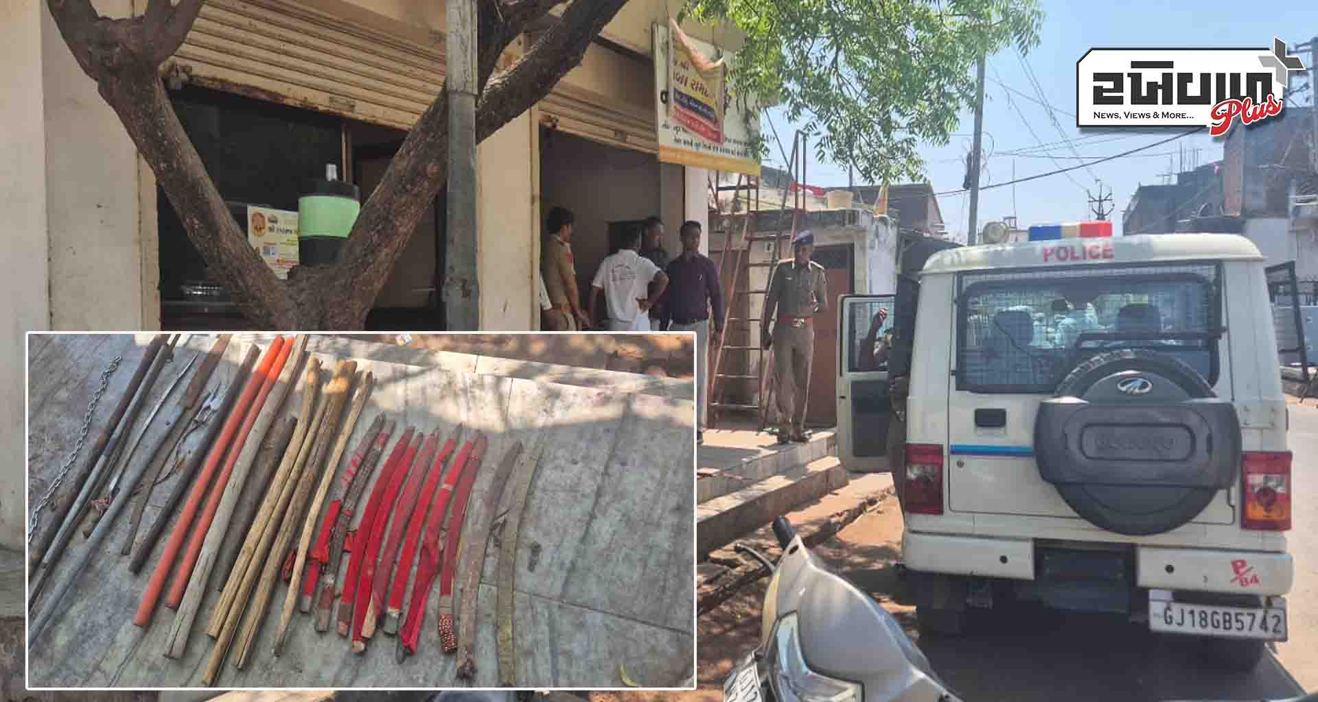 ડીસામાં અસામાજીક તત્વો સામે પોલીસની મોટી કાર્યવાહી: ઘરમાંથી હથિયારોનો મોટો જથ્થો જપ્ત