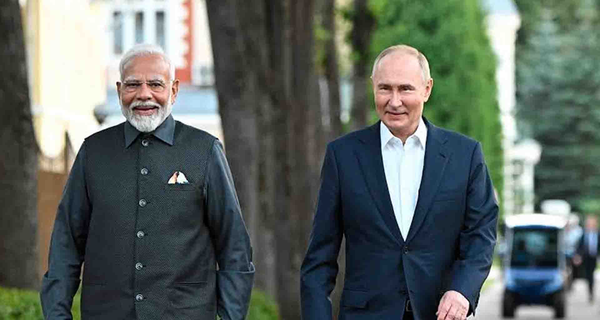 પીએમ નરેન્દ્ર મોદીએ રશિયાના રાષ્ટ્રપતિ પુતિન સાથે ટેલિફોન વાતચીત કરી