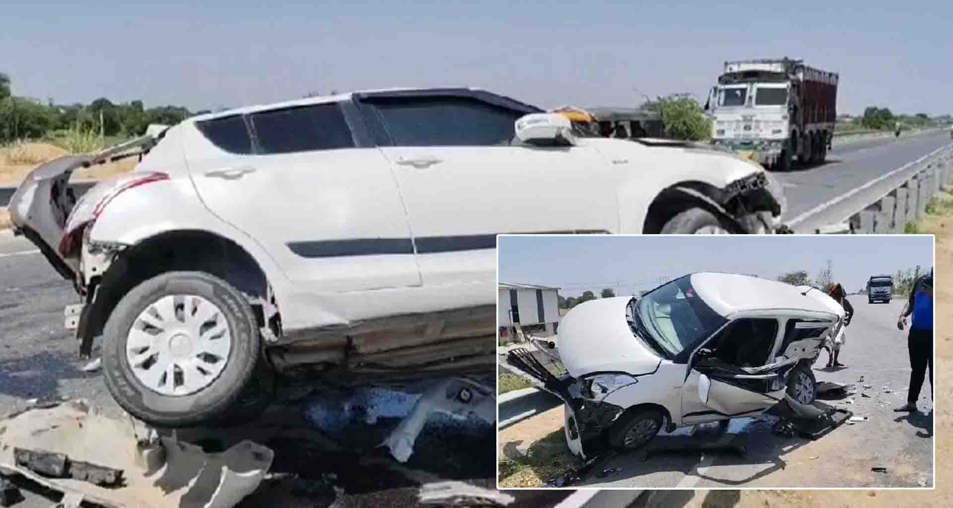 ધાનેરા-થરાદ હાઈવે પર બે કાર સામસામે ટકરાતા ત્રણને ગંભીર ઈજા