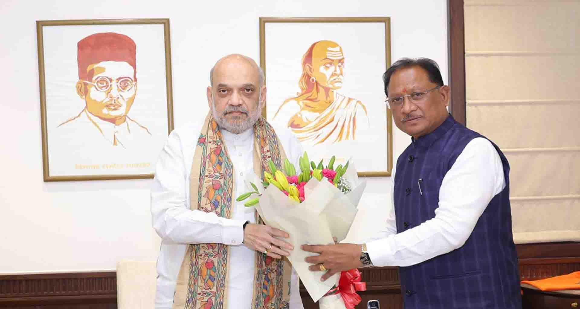 છત્તીસગઢના મુખ્યમંત્રીએ અમિત શાહ સાથે મુલાકાત કરી; નક્સલ વિરોધી કામગીરીમાં સફળતા