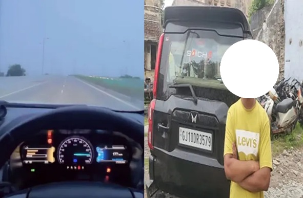 જામનગર પોલીસે બેડી બંદર રોડ પર યુવાનને ઓવર સ્પીડમાં કાર ચલાવી વીડિયો બનાવવા મામલે અટકાયત કરી