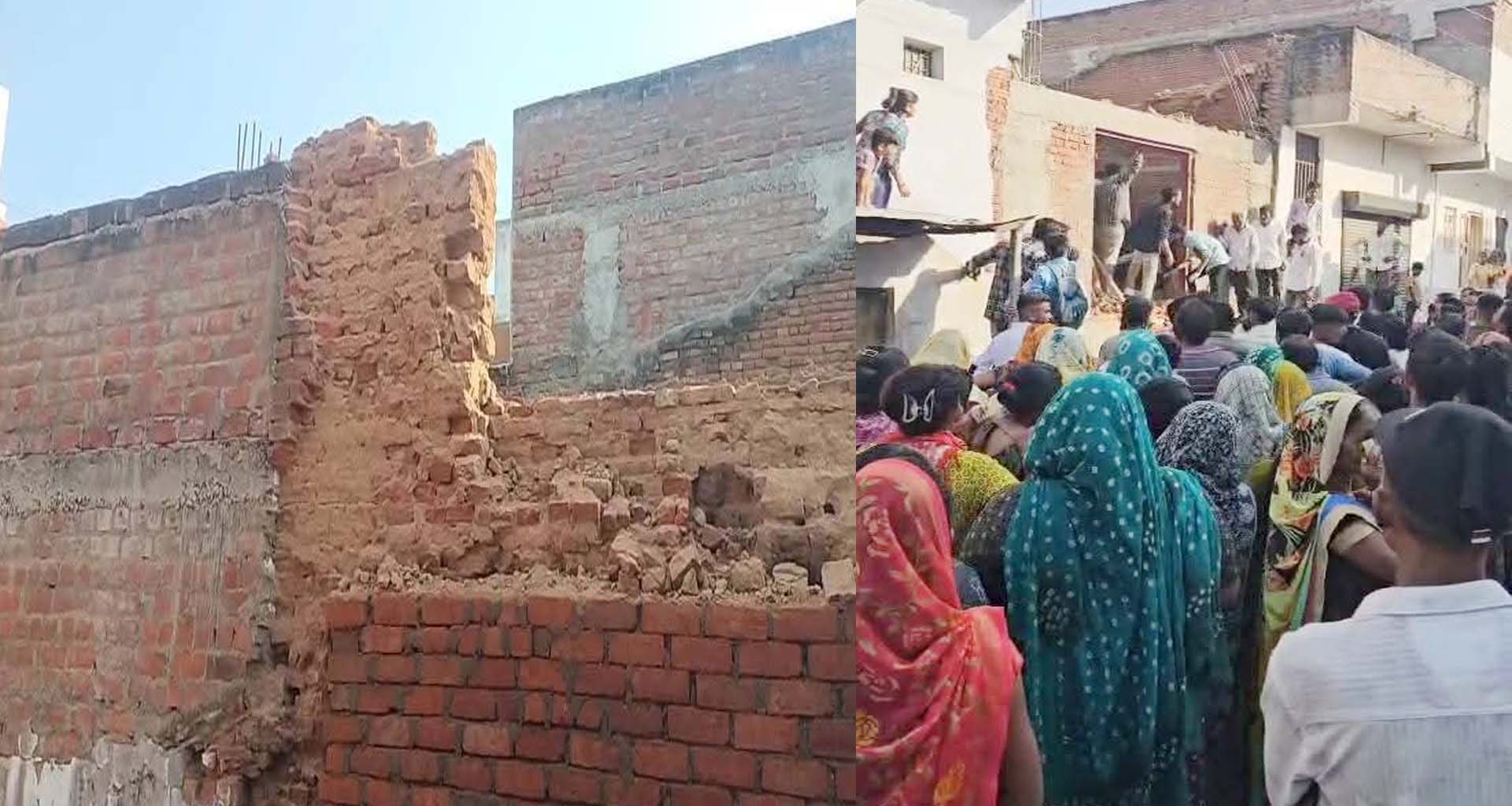 મહેસાણાના કડીમાં દીવાલ ધરાશાયી થતાં એક મજૂરનું મોત, બે ગંભીર: ૭થી વધુ દટાયા