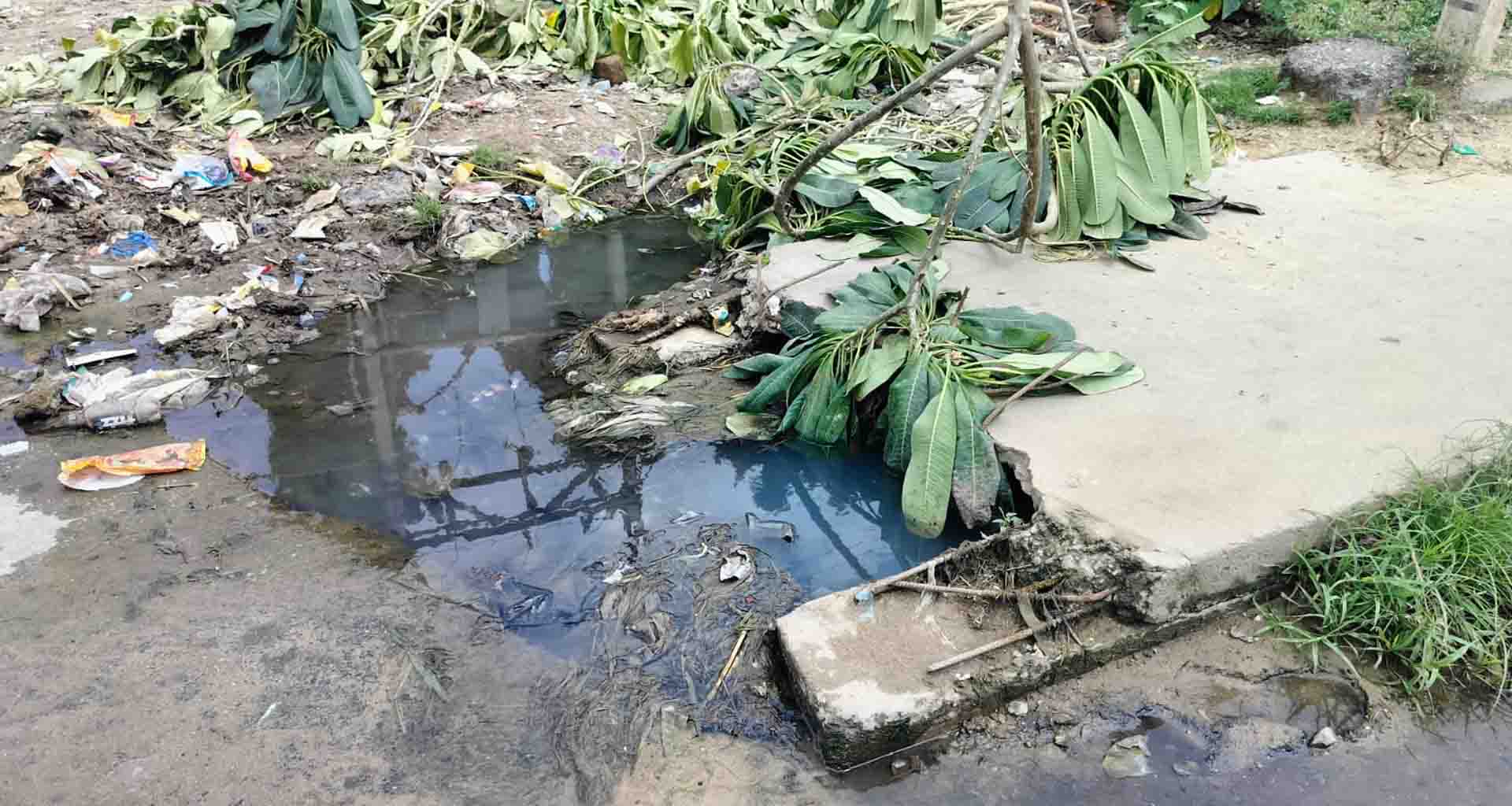 ડીસા હાઇવે પર ઓથોરિટીની ગટરોમાં ગંદકીનું સામ્રાજ્ય; પ્રજાનું આરોગ્ય જોખમમાં