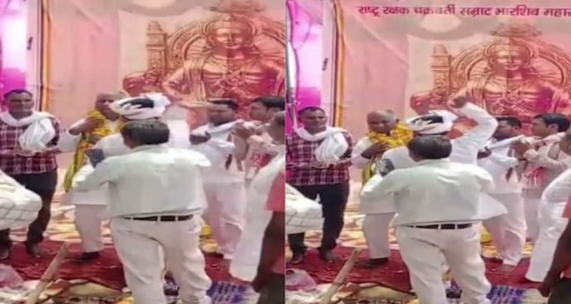 ભૂમિપૂજન દરમિયાન યુપીના ભૂતપૂર્વ પાર્ટી સભ્યએ રાજકારણીને થપ્પડ મારી, વીડિયો વાયરલ