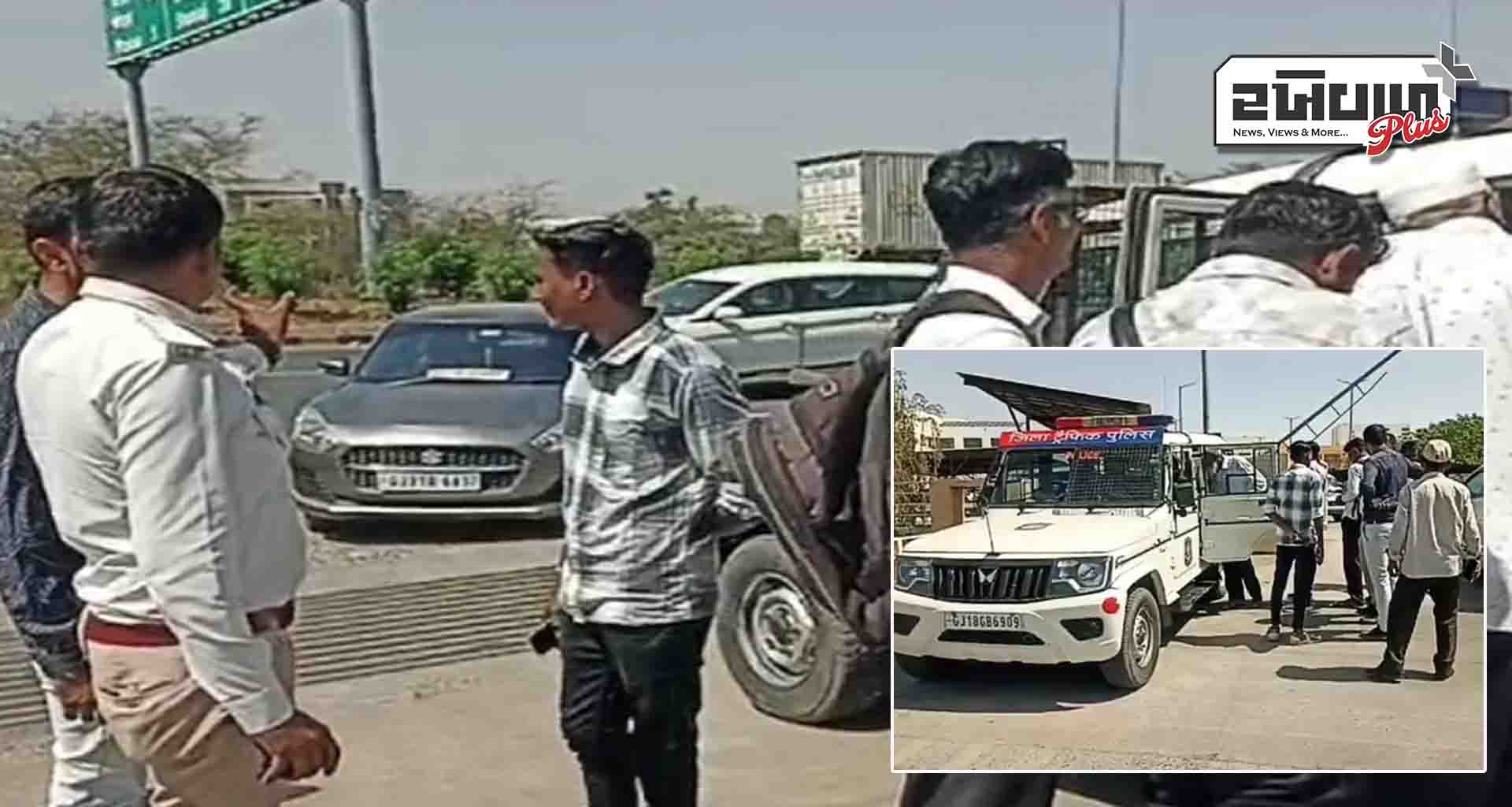 હેલ્મેટ ડ્રાઇવ; પોલીસે ટ્રાફિક નિયમોનું પાલન સુનિશ્ચિત કરવા માટે વિશેષ ઝુંબેશ હાથ ધરી