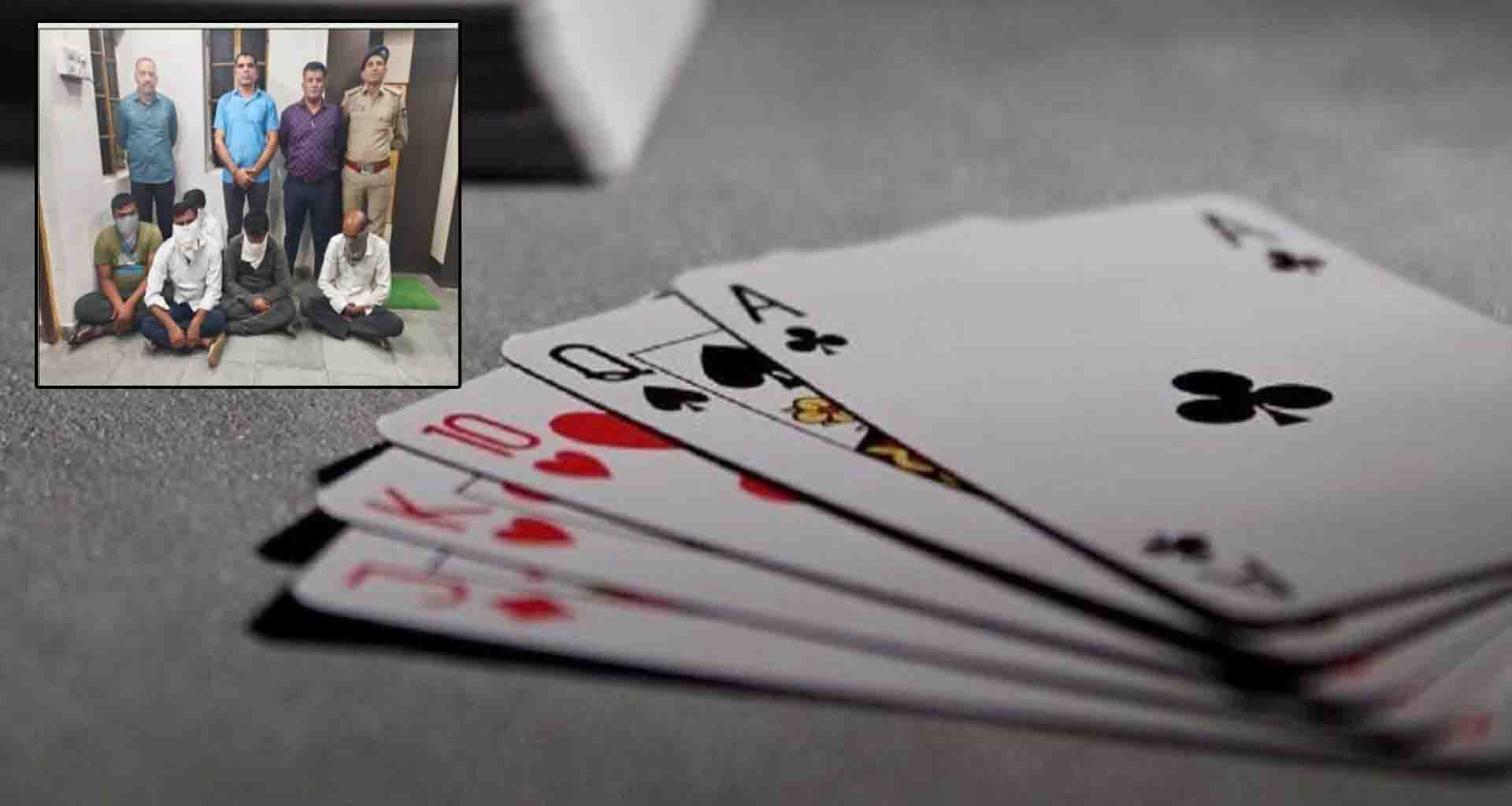 વડગામ ના મજાદર ગામે જુગાર રમતા પાંચ ઈસમો ઝડપાયા