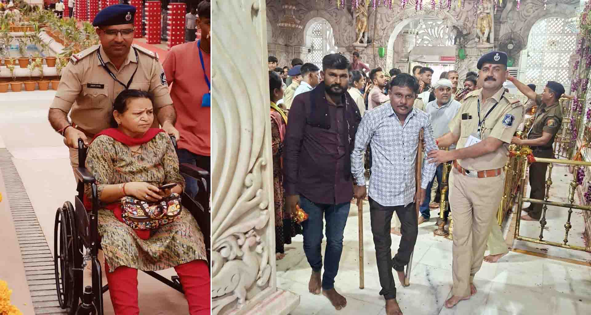 મહા મેળામાં પોલીસ જવાનો – “Not Force but Facilitation" ના મંત્ર સાથે પદયાત્રીઓની સેવામાં જોડાયા