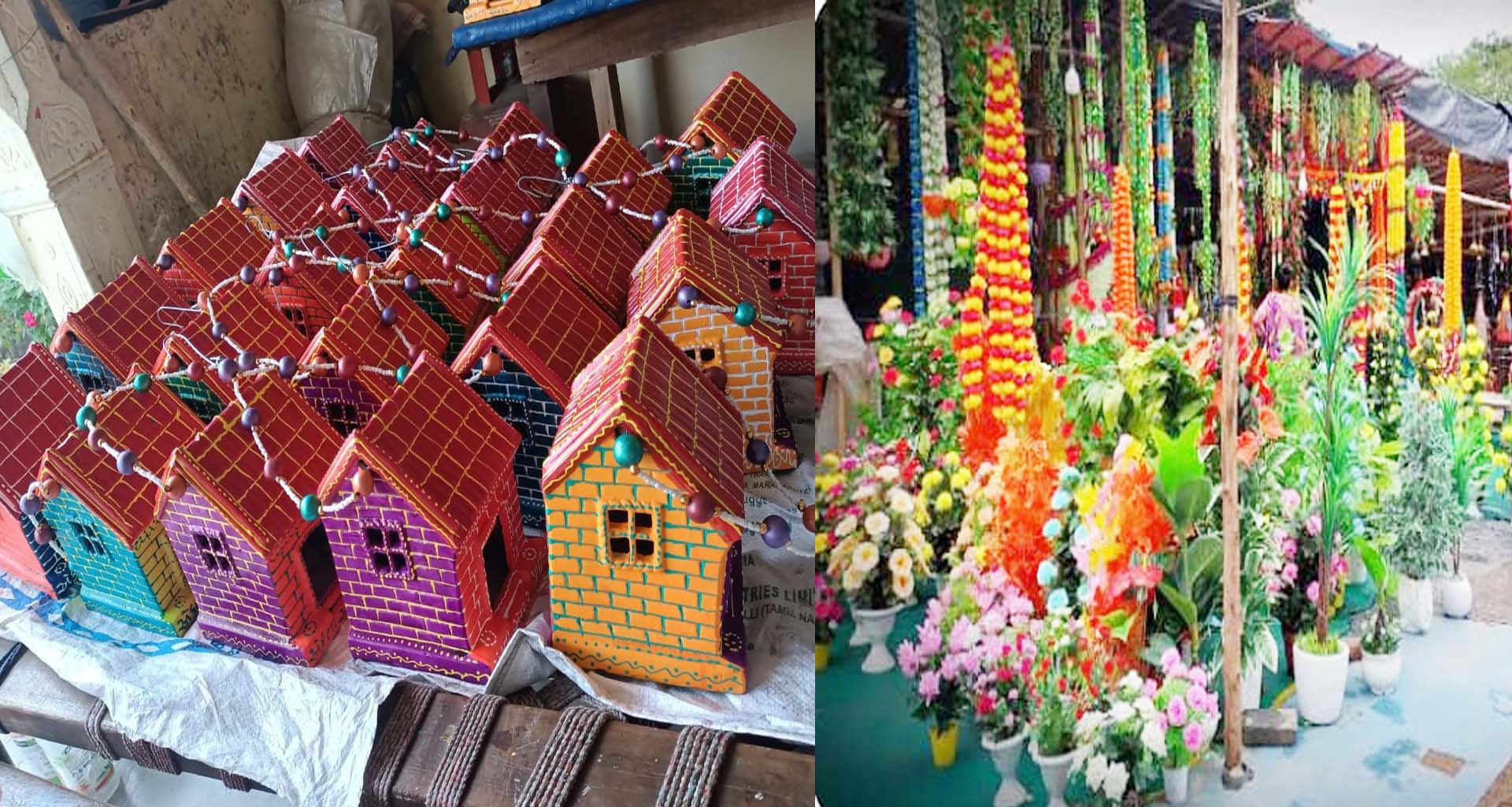 વાવ થરાદ-બનાસકાંઠાની બજારોમાં દિવાળી પૂર્વે ઘર સજાવટની કલાત્મક આઈટમોનું આકર્ષણ