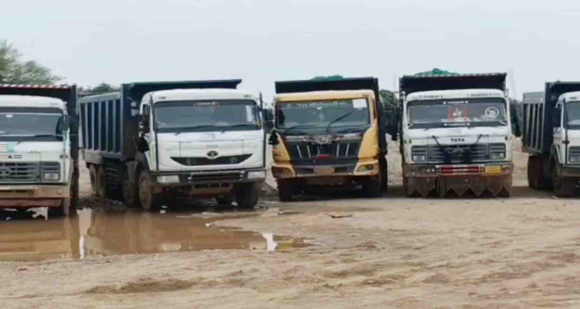 મહેસાણા; ગેરકાયદેસર ખનીજ ચોરીમાં 19 ડમ્પર સહિત એક હિટાચી મશીન જપ્ત