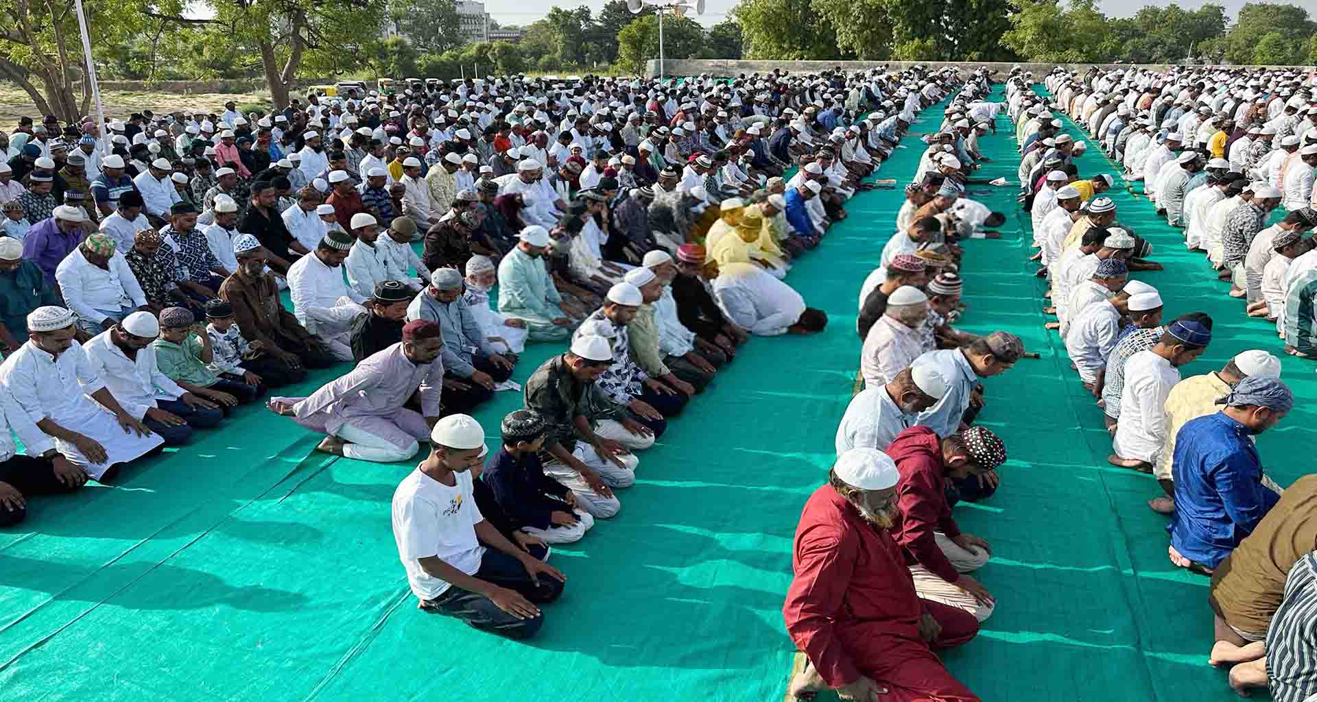 પાટણમાં બકરી ઈદની ઈદગાહ સહિત શહેરની અન્ય મસ્જિદોમાં નમાઝ અદા કરાઇ