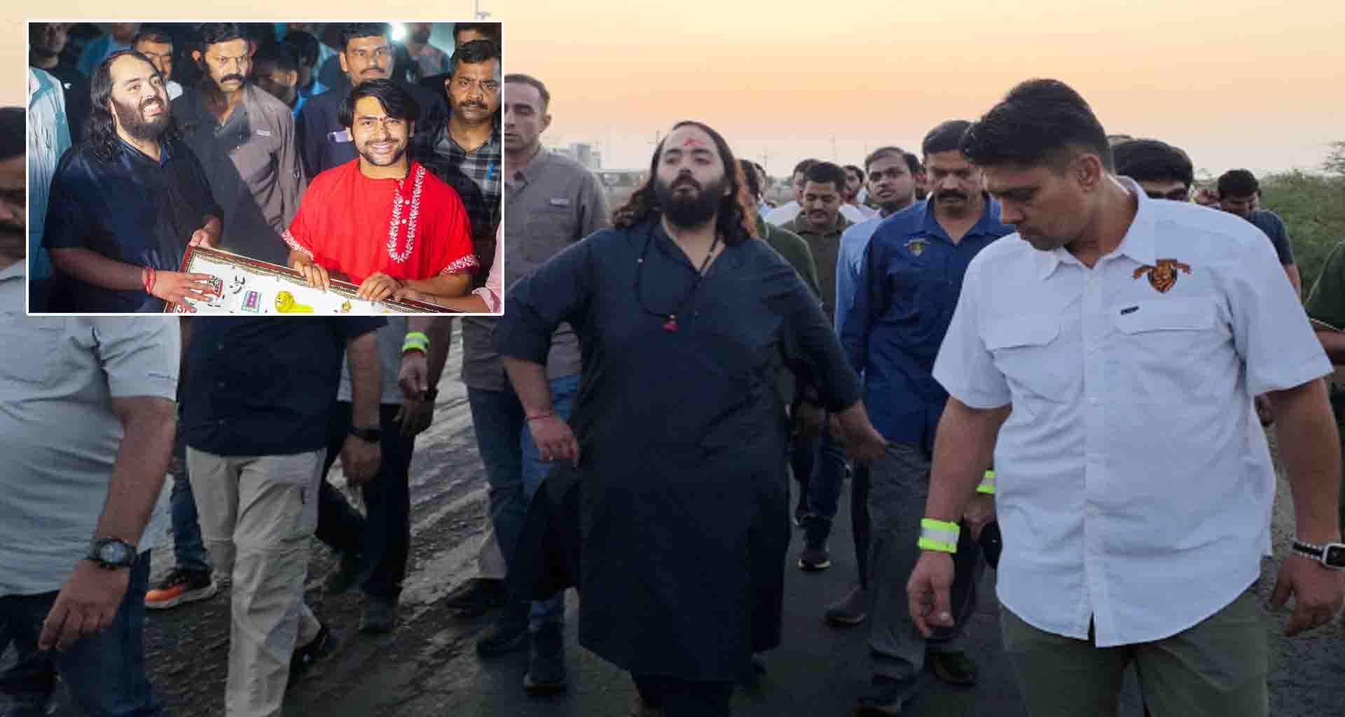 અનંત અંબાણીએ યુવા પેઢીને પ્રેરણા આપી; પંડિત ધીરેન્દ્ર શાસ્ત્રી પદયાત્રામાં જોડાયા