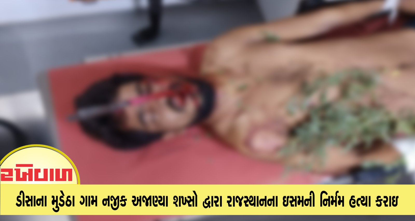 ડીસાના મુડેઠા ગામ નજીક અજાણ્યા શખ્સો દ્વારા રાજસ્થાનના ઇસમની નિર્મમ હત્યા કરાઇ