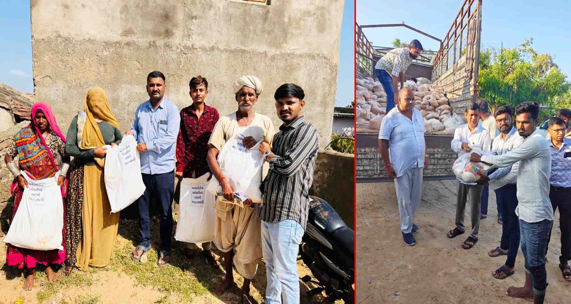 પૂરગ્રસ્ત બનાસકાંઠા જિલ્લામાં જીવન જરૂરિયાતની ચીજવસ્તુઓના કીટ વિતરણની કામગીરી તેજ ગતિએ