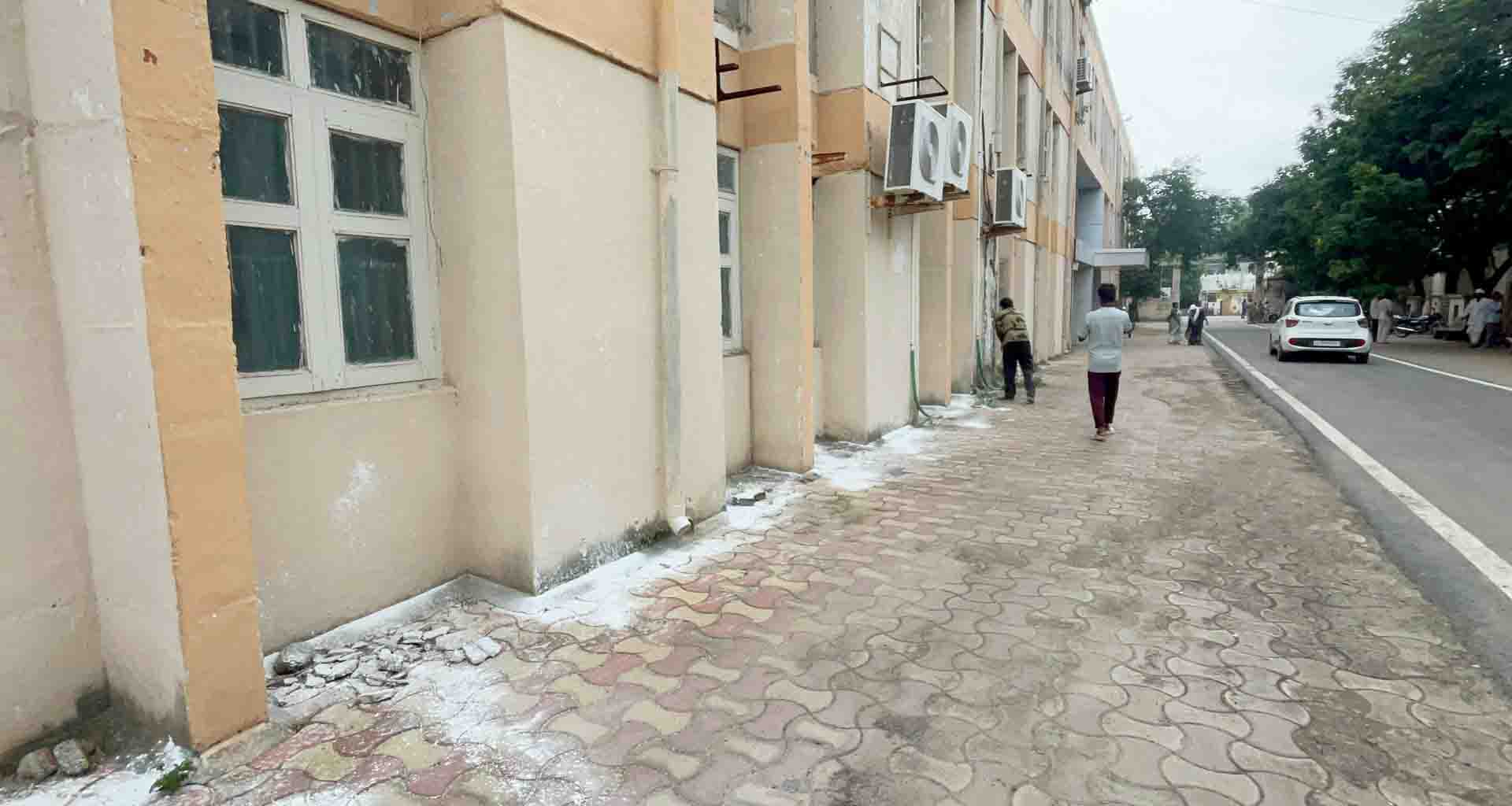 પાલનપુર પાલિકા દ્વારા કલેક્ટર કચેરી ખાતે દવા છટકાવ કાર્યક્રમ યોજાયો