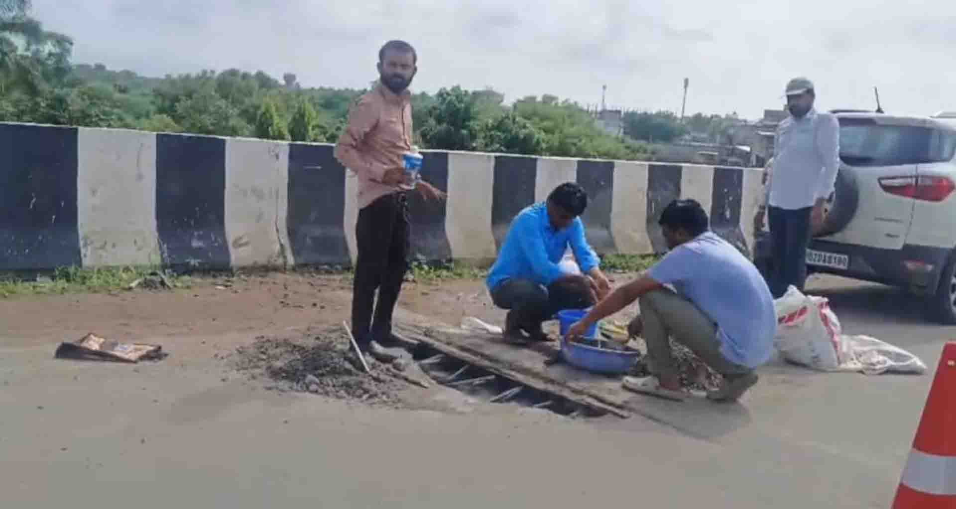 દિયોદર; ૨૫ વર્ષની ગેરંટીવાળો બ્રીજ પાંચ વર્ષમાં સામાન્ય વરસાદમાં ગાબડું પડતાં પ્રજાજનોમાં ભય