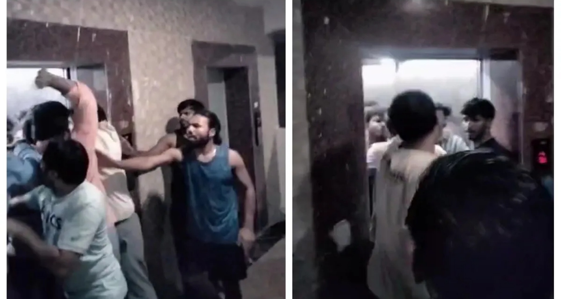 ગ્રેટર નોઈડામાં એક સોસાયટીની લિફ્ટમાં લોકો વચ્ચે હિંસક લડાઈ થઈ