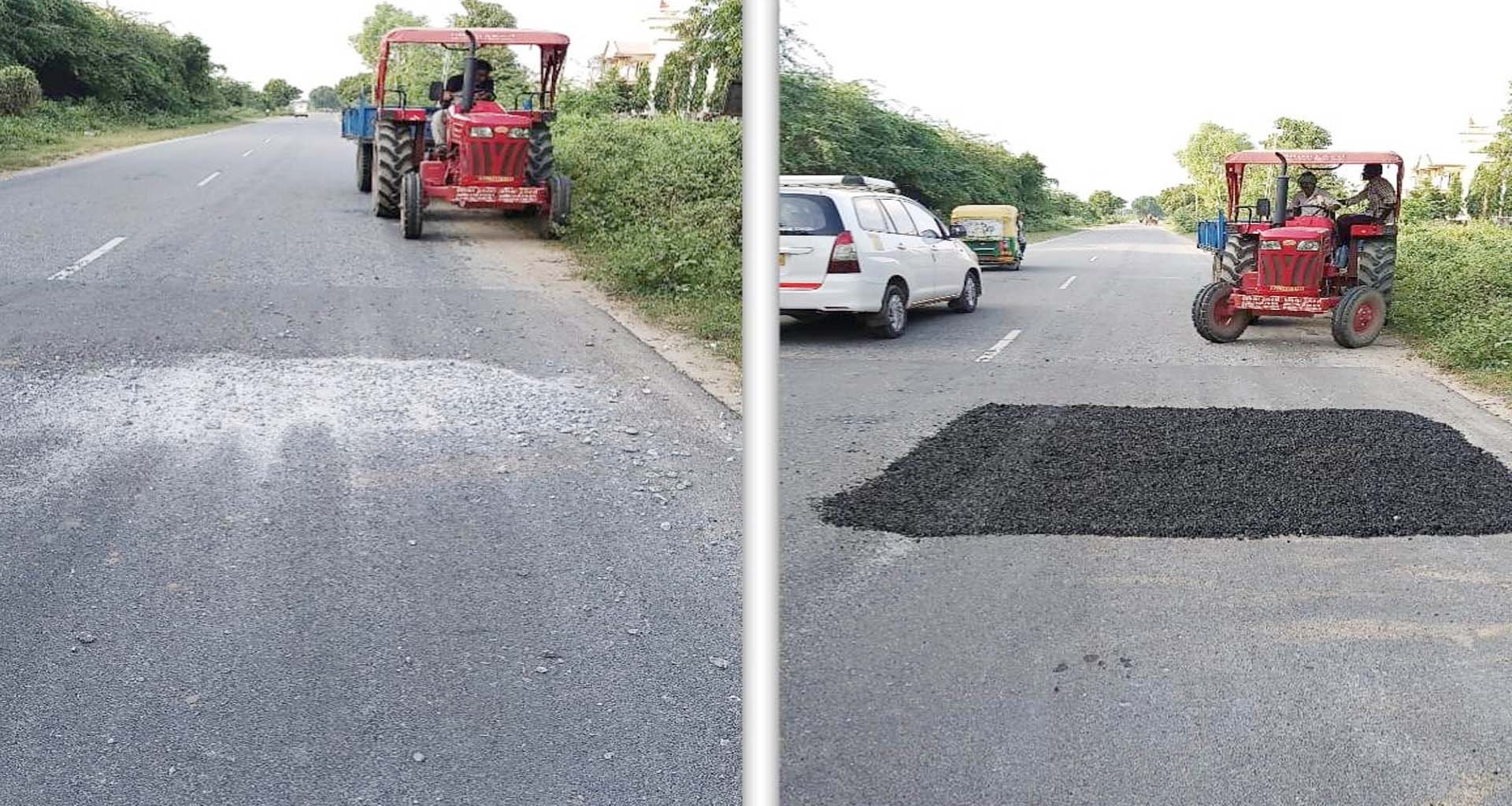 પાટણ પંથકના વરસાદી ક્ષતિગ્રસ્ત રસ્તાઓની મરામતની કામગીરી શરૂ