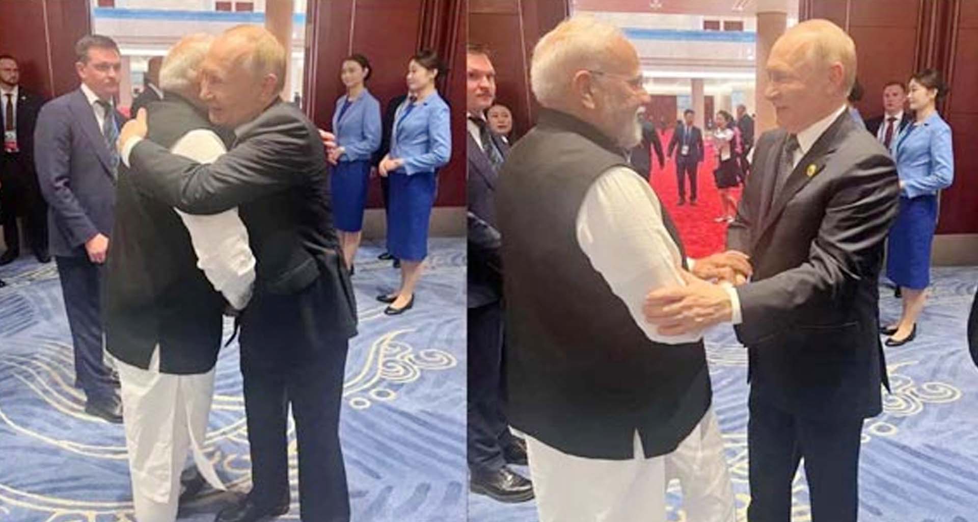 ‘તમને મળીને હંમેશા આનંદ થાય છે' : મોદી-પુતિન એકબીજાને ગળે મળ્‍યા