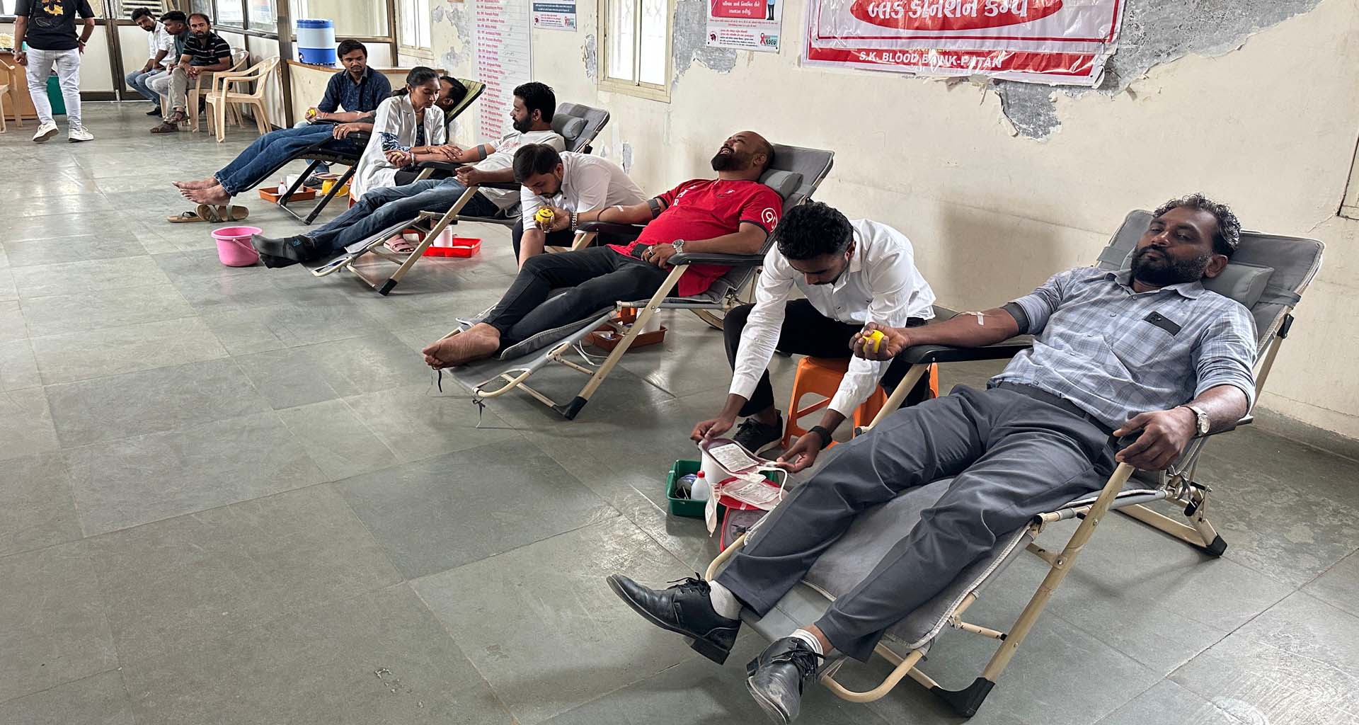 પાટણ એસ.કે.બ્લડ બેક ખાતે વિશ્વ રક્તદાન નિમિત્તે બ્લડ ડોનેશન કેમ્પ યોજાયો