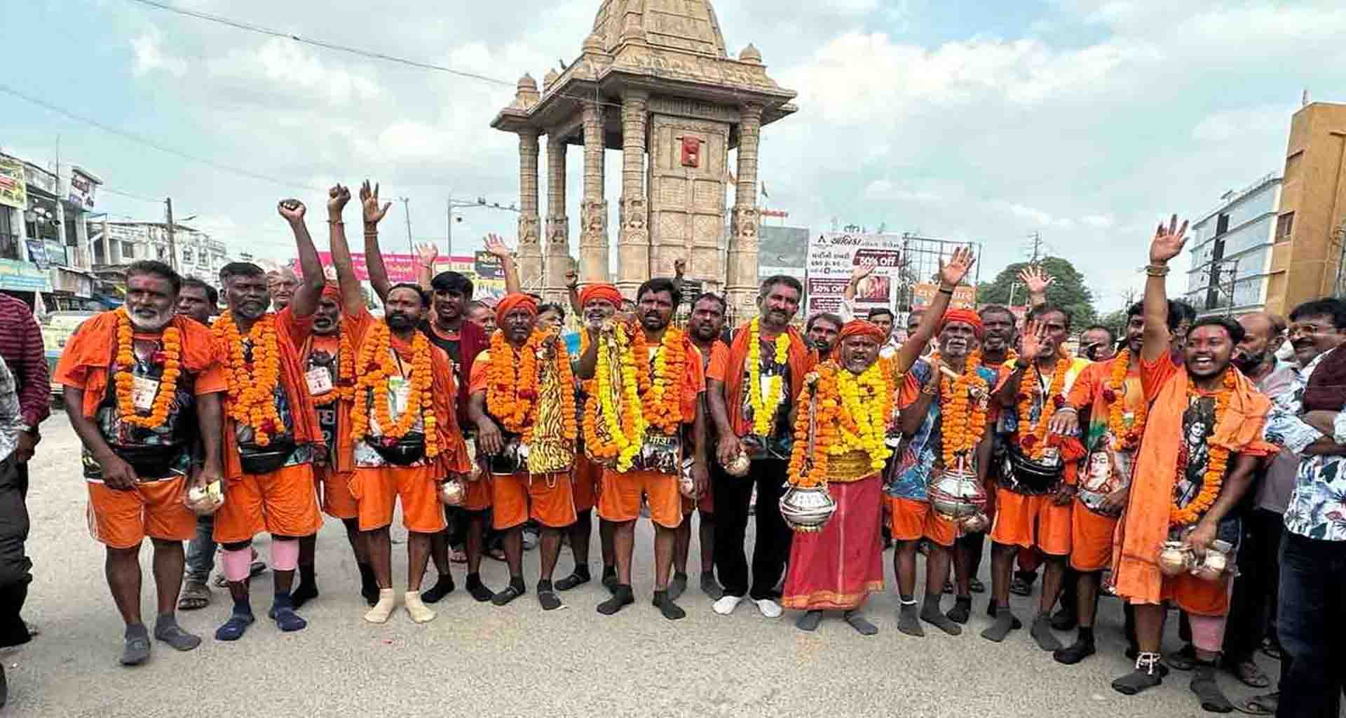 ૧૨૨૦ કિ.મી.ની હરિદ્વારથી અડિયા સુધીની કાવડયાત્રાનું પાટણમાં ભવ્ય સામૈયુ કરાયું