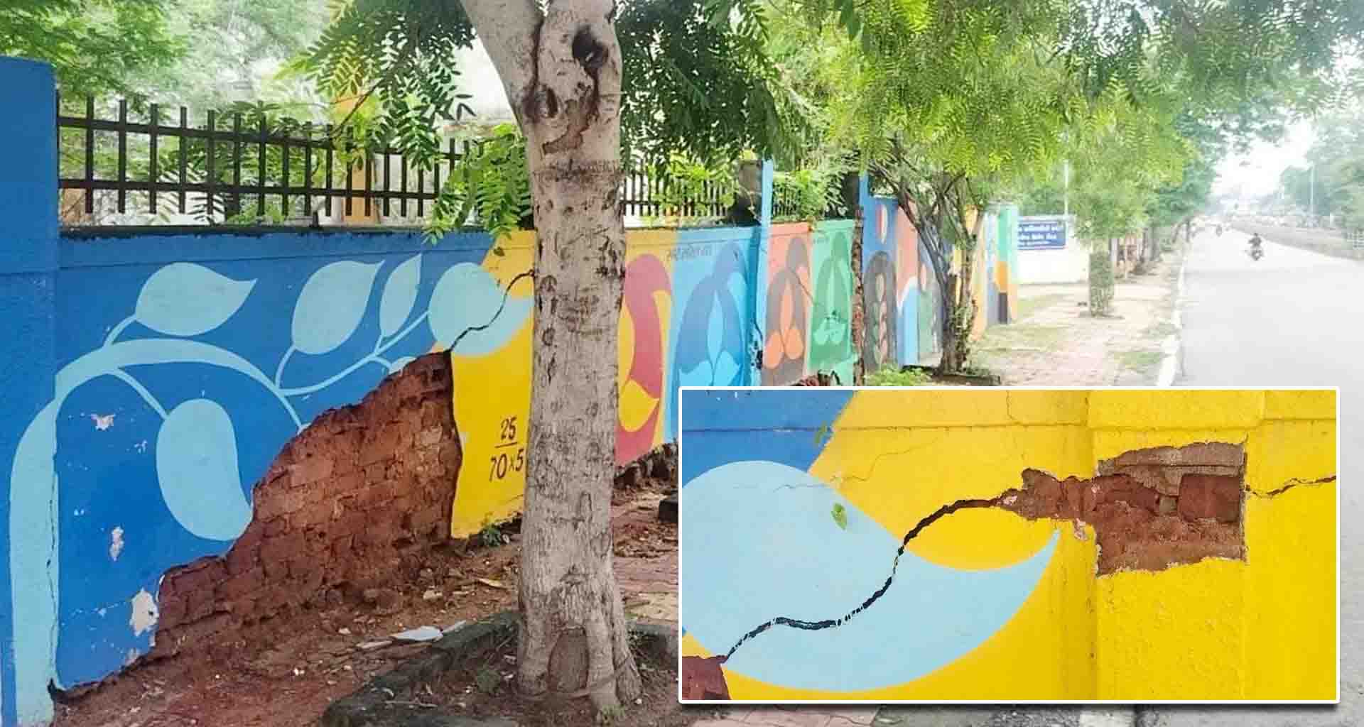 ડીસામાં બ્યુટીફીકેશન આવકાર્ય પણ જર્જરીત દીવાલોનું સમારકામ અનિવાર્ય