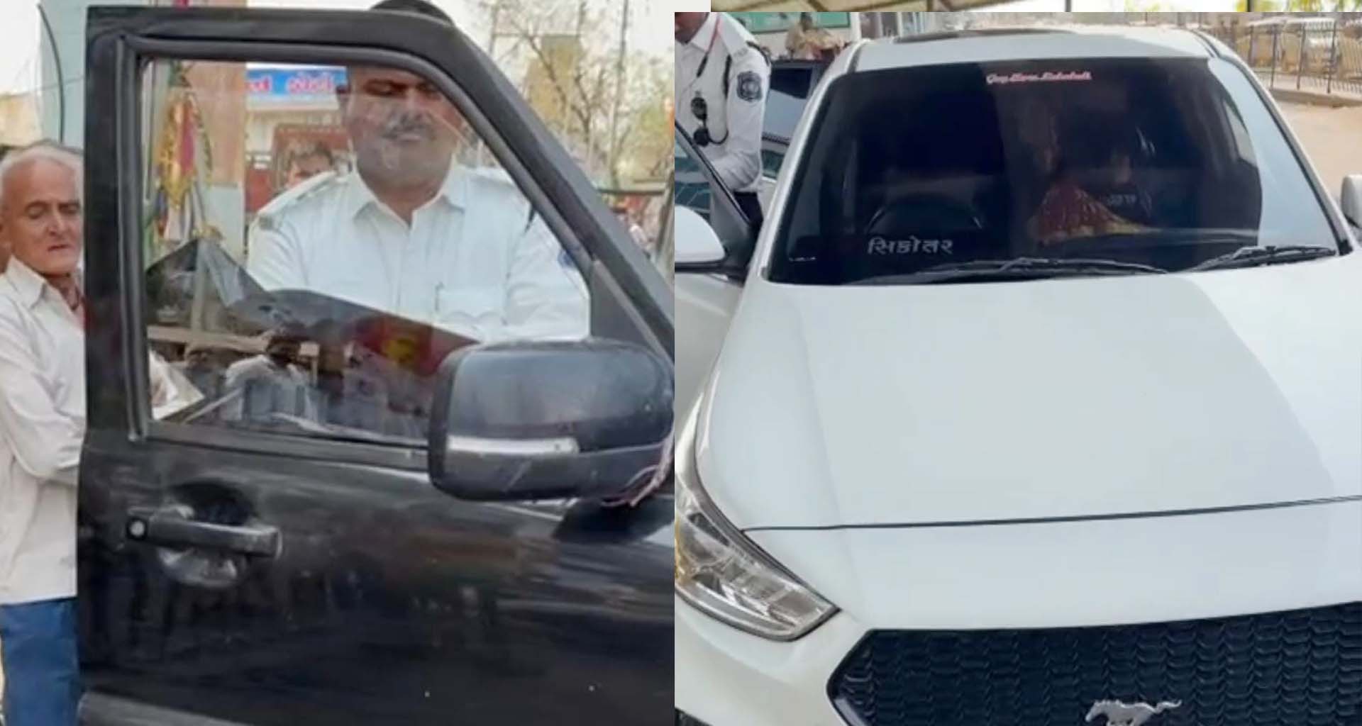 ડીસાના જલારામ સર્કલ ખાતે ટ્રાફિક પોલીસની લાલ આંખ