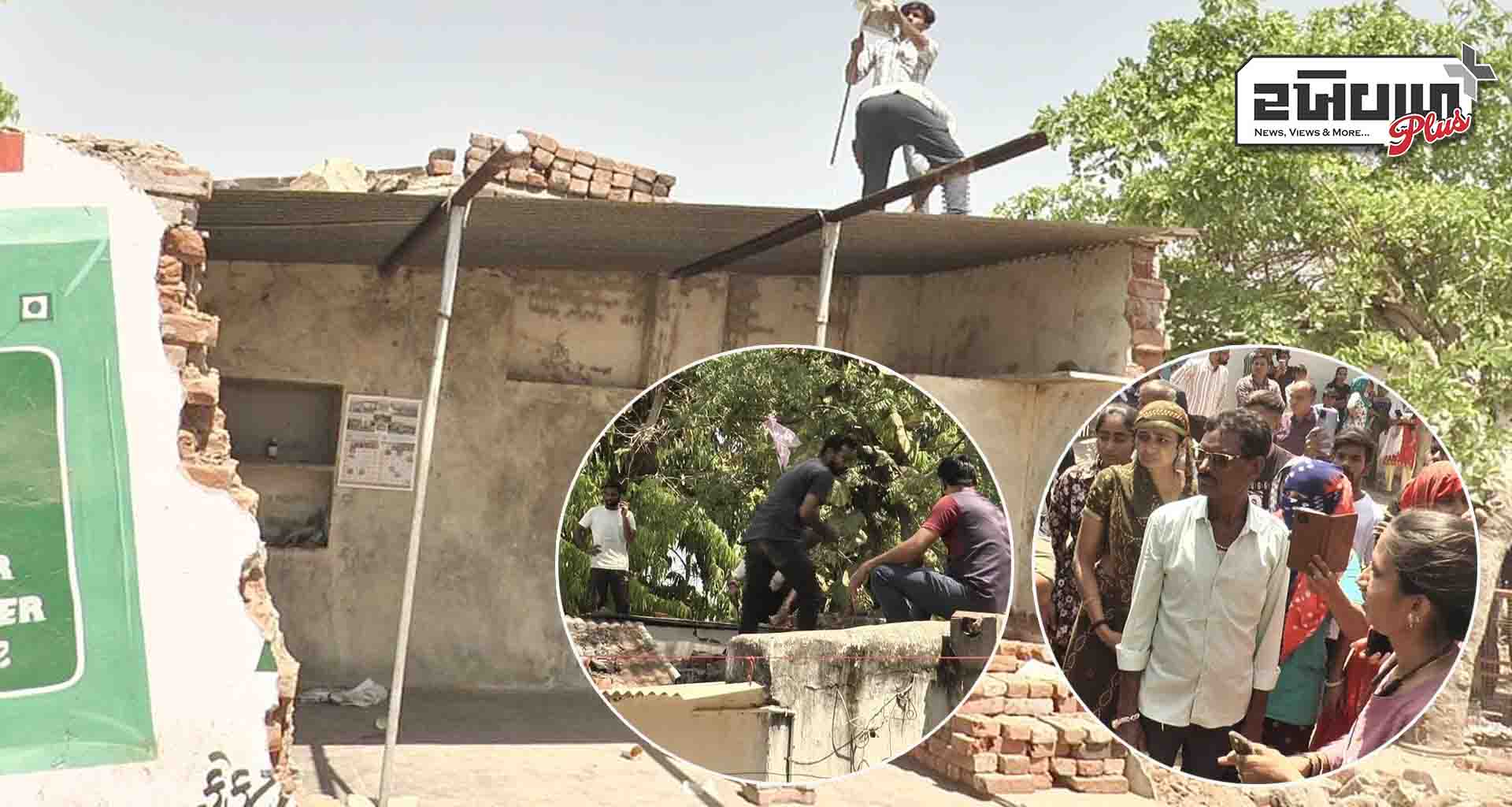 પાલનપુરના ગણેશપુરામાં દબાણો પર બુલડોઝર ફરી વળ્યું