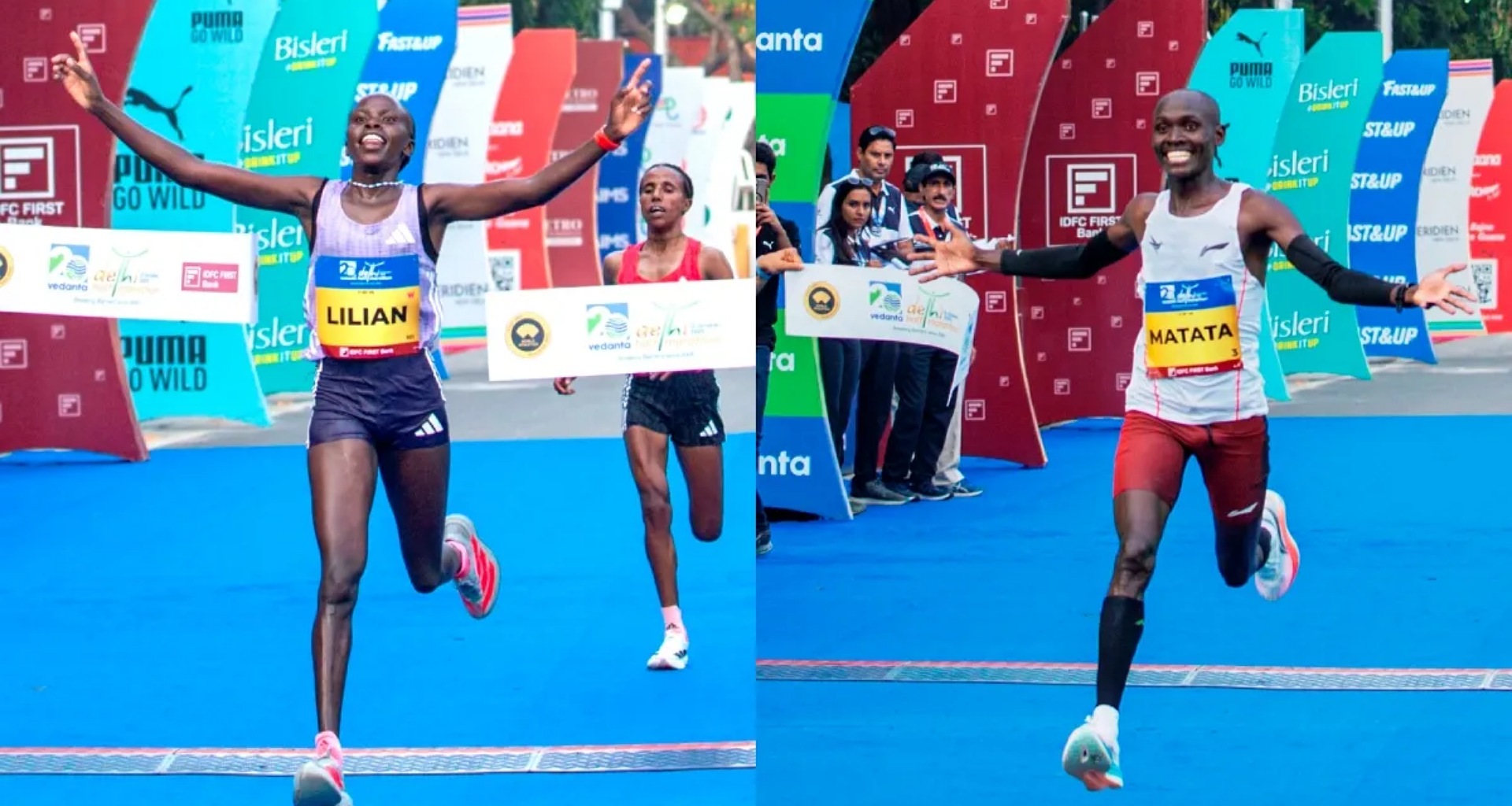 કેન્યાના મટાટા અને રેંગારુકે દિલ્હી હાફ મેરેથોન જીતી
