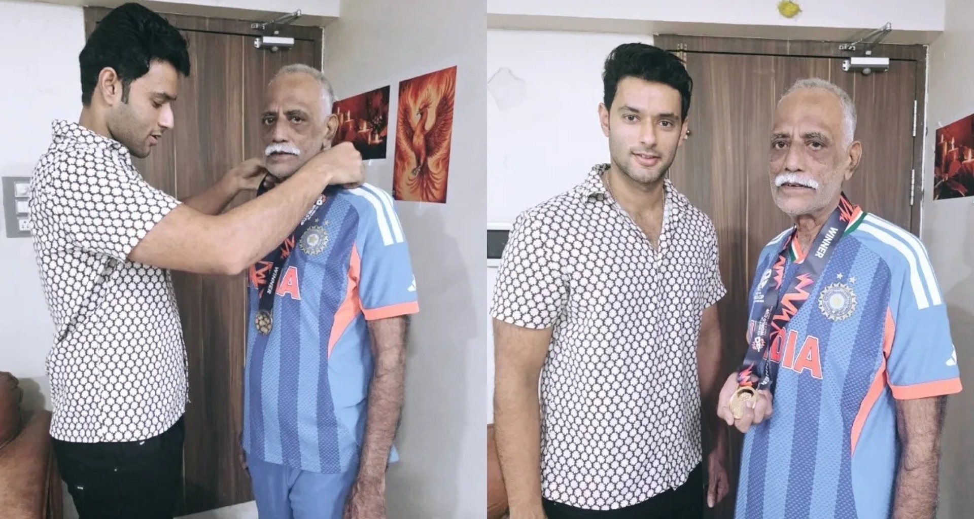 ઘરે પહોંચતા જ શિવમ દુબેએ પિતાને T20 વર્લ્ડ કપ વિજેતા મેડલ ભેટ આપ્યો