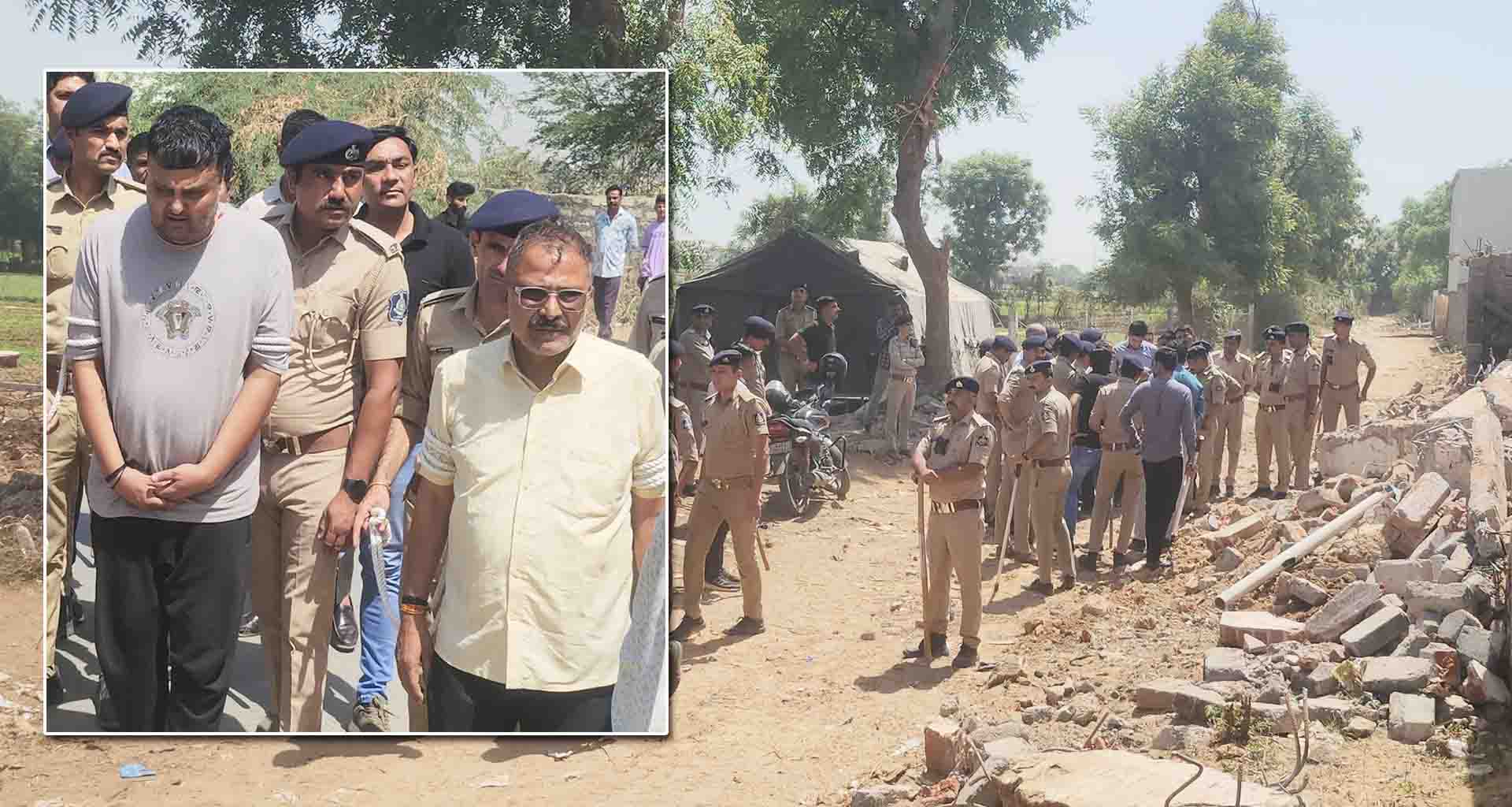 ડીસા બ્લાસ્ટકાંડના આરોપીઓને રિકન્સ્ટ્રક્શન માટે બનાવના સ્થળ ઉપર લઇ જવાયા