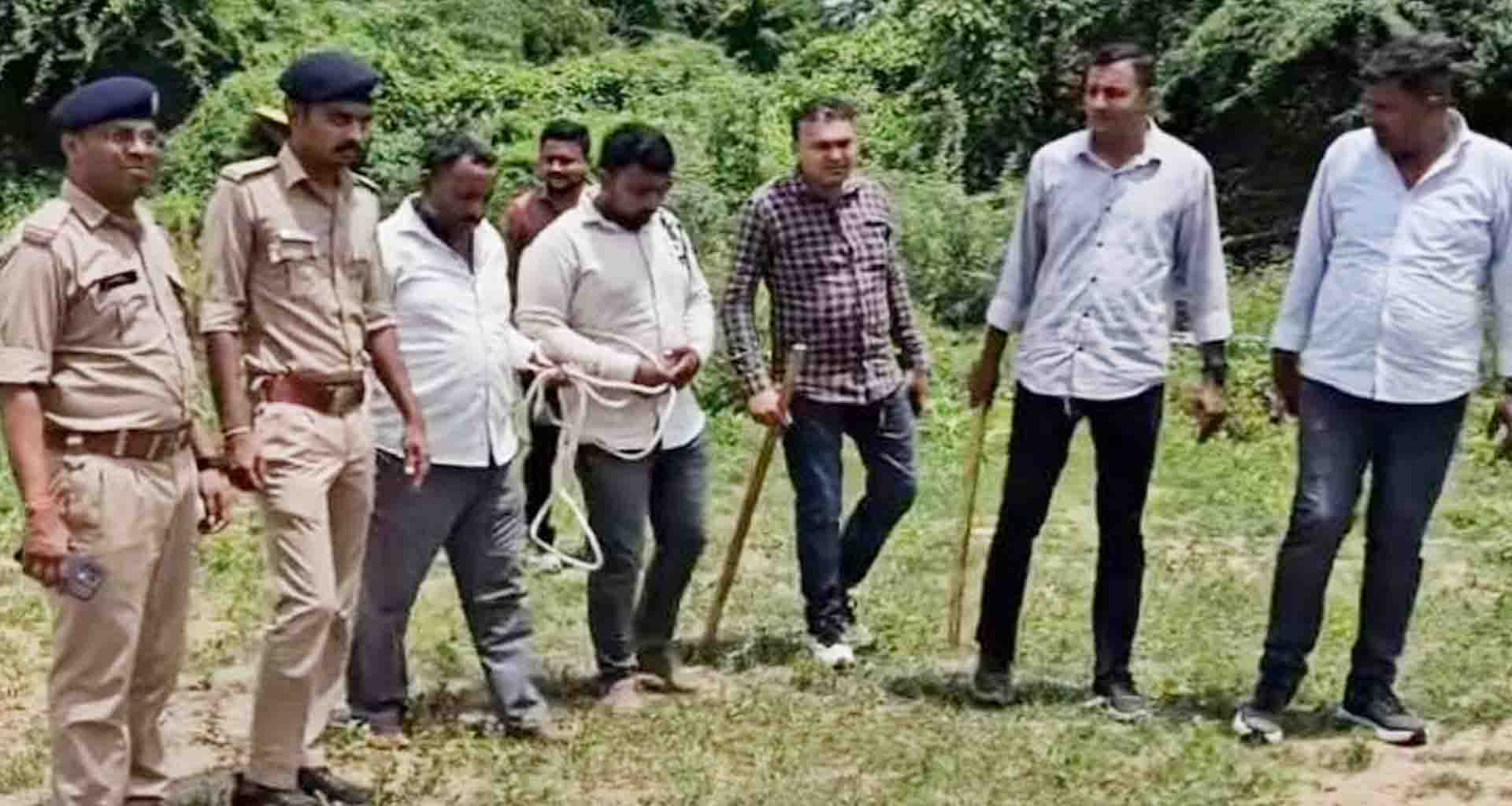 કડી તાલુકાના જાસલપુર ગામમાં હત્યાના પ્રયાસના આરોપીનું પોલીસ દ્વારા રીકન્સ્ટ્રક્શન કરાયું