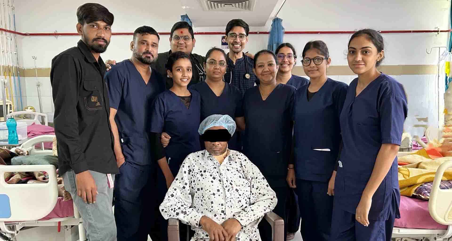 ધારપુર હોસ્પિટલ ખાતે કાર્યરત મેડીસીન વિભાગ માં પાલનપુરના ૪૦ વર્ષના પુરૂષ દર્દી ને મળ્યું નવજીવન