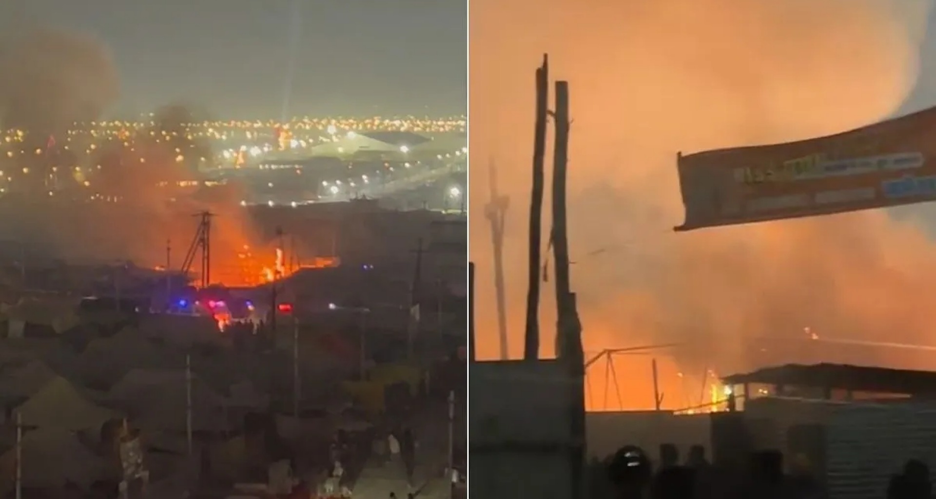 પ્રયાગરાજ માઘ મેળાના બીજા દિવસે ભીષણ આગ, સેક્ટર 4 માં એક તંબુ બળીને ખાખ