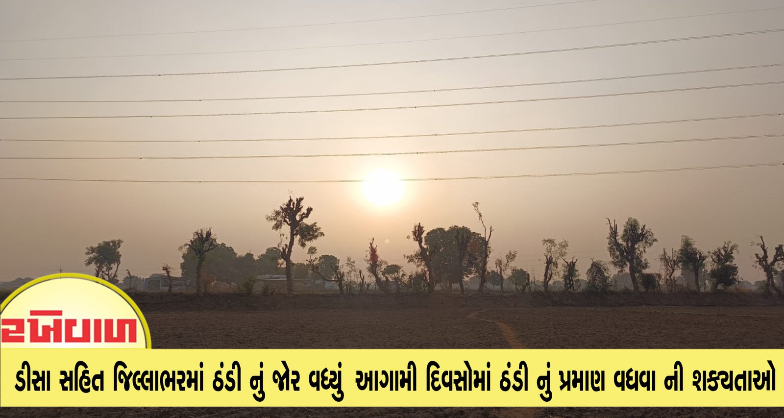 ઠંડી નો ચમકારો : ડીસા સહિત જિલ્લાભરમાં ઠંડી નું જોર વધ્યું આગામી દિવસોમાં ઠંડી નું પ્રમાણ વધવા ની શક્યતાઓ