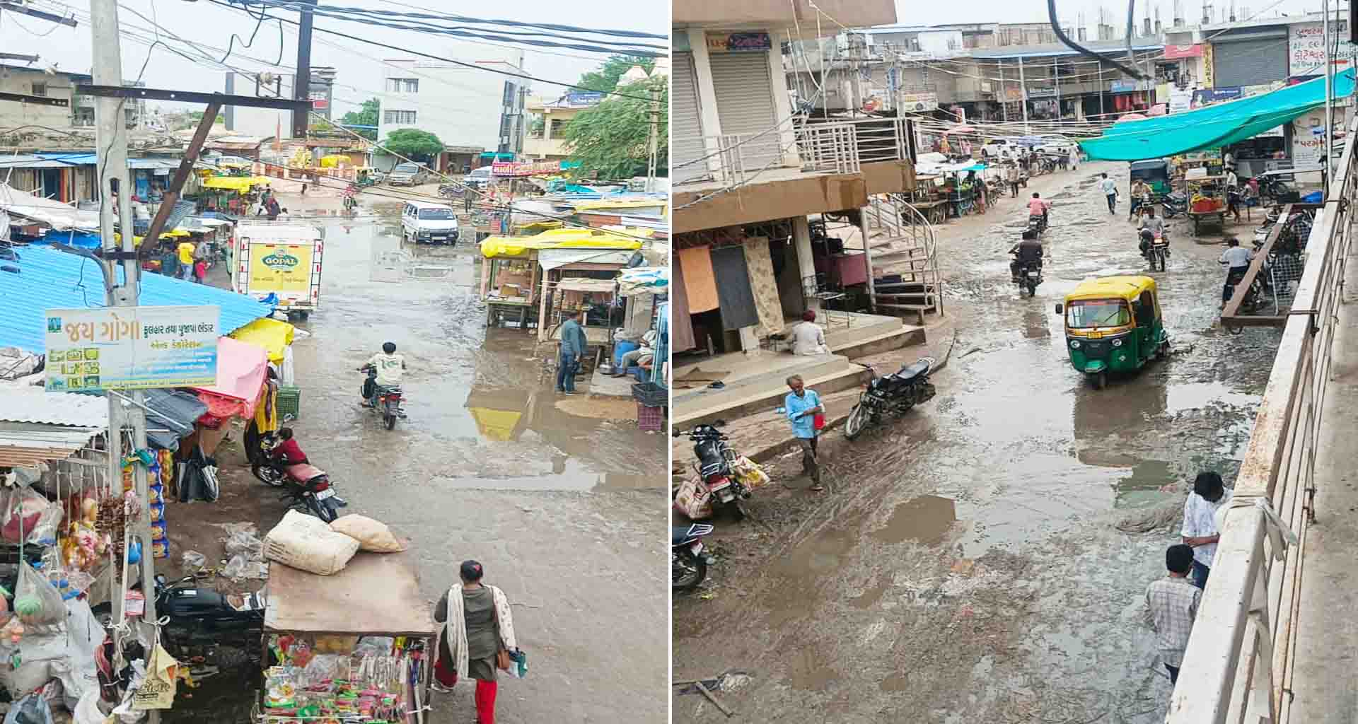 સામાન્ય વરસાદમાં વાવના જુના બસ સ્ટેન્ડ સહિતના વિસ્તારોમાં કાદવ કીચડ અને ગંદકી ફેલાવો