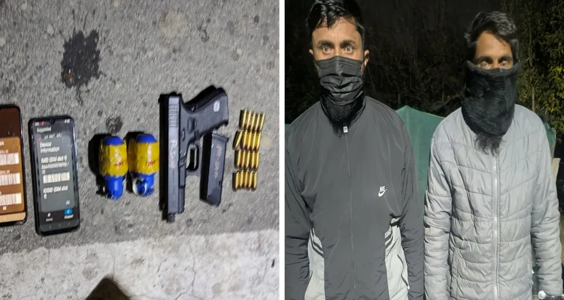 જમ્મુ-કાશ્મીરના સોપોરમાં બે આતંકવાદીઓની ધરપકડ; હથિયારો અને દારૂગોળો જપ્ત; પૂછપરછ ચાલુ