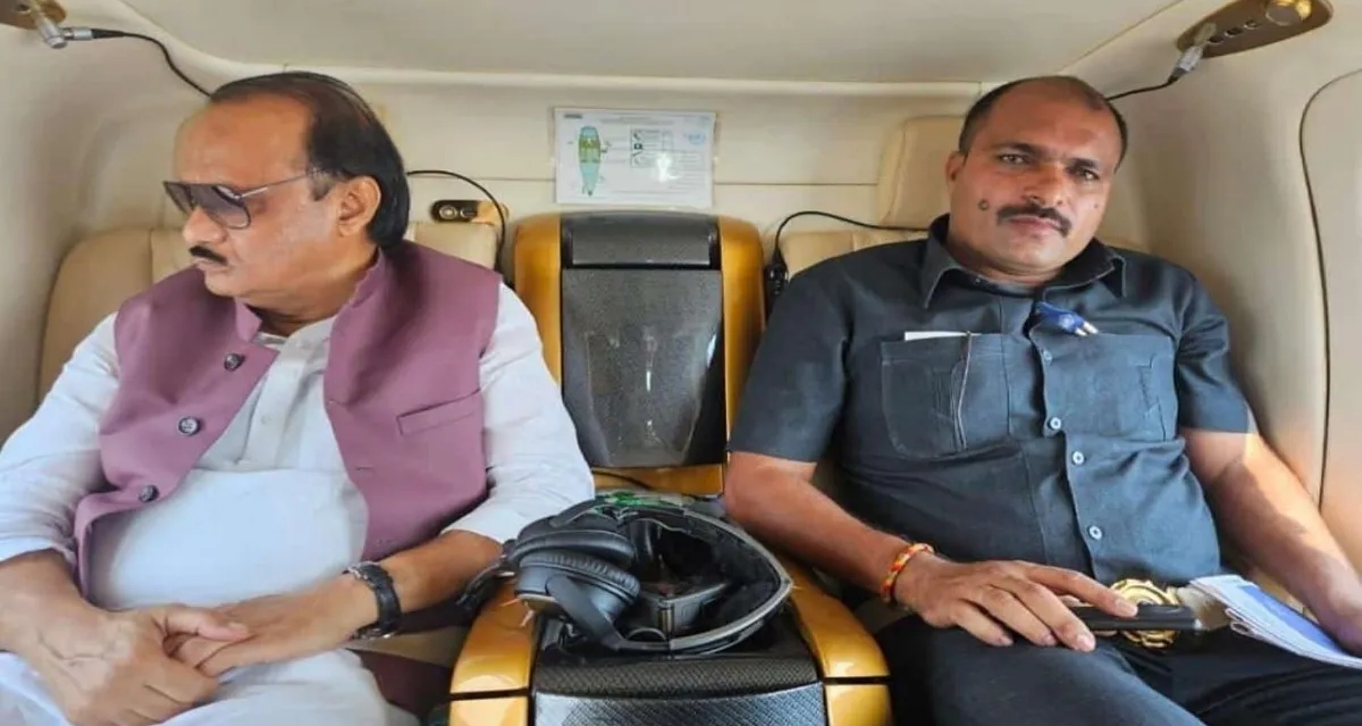 અજિત પવારનો છેલ્લો ફોટો સામે આવ્યો, બોડીગાર્ડ સાથે વિમાનમાં બેઠા હતા