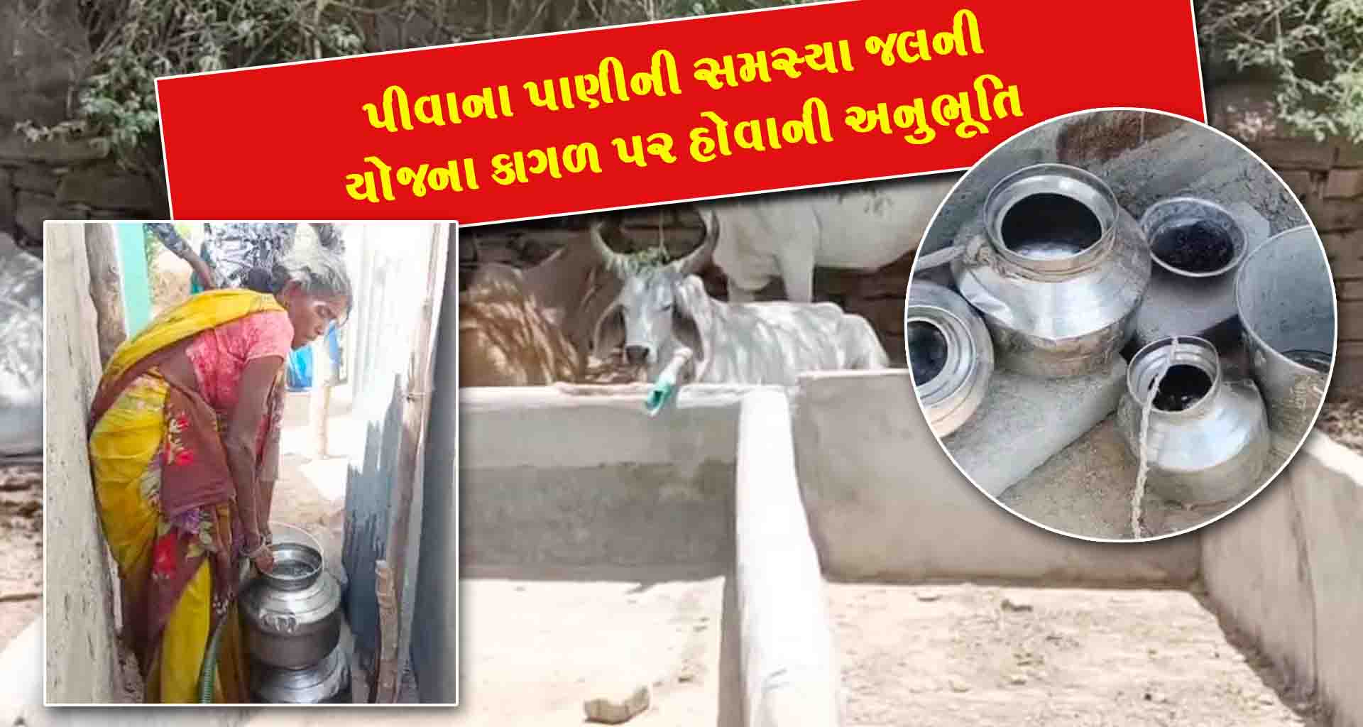 પાટણ જીલ્લાના સાંતલપુર સરહદી વિસ્તારમાં પીવાના પાણીની સમસ્યા સામે ઝઝૂમતા લોકો