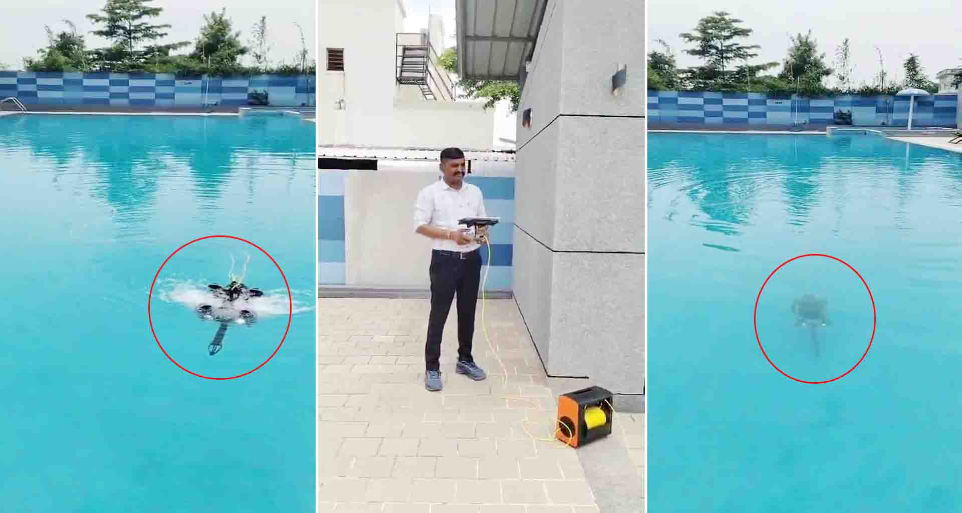 પાલનપુર ફાયર વિભાગ દ્વારા અંડર વોટર ડ્રોન કેમરાનુ ડેમોસ્ટ્રેશન કરાયું