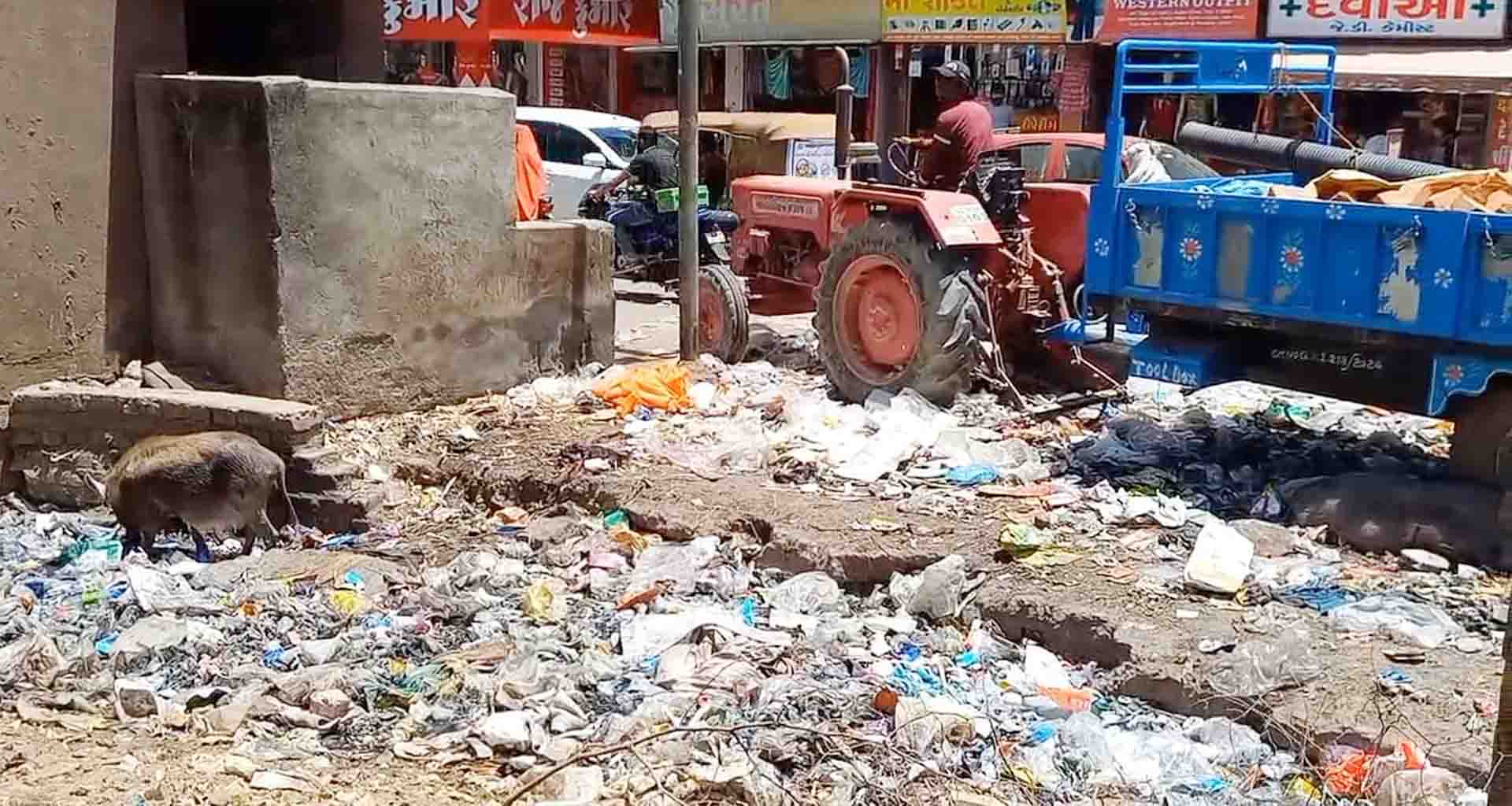 પાલનપુરનો દિલ્હીગેટ ચોક ગંદકીનું ધામ બન્યો