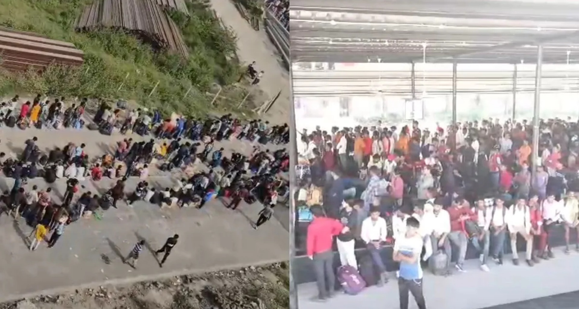 સુરત: રેલ્વે સ્ટેશન પર ભારે ભીડ, વહીવટીતંત્રે કરી વ્યાપક તૈયારીઓ, ડ્રોન દ્વારા ભીડનું સંચાલન કરાયું