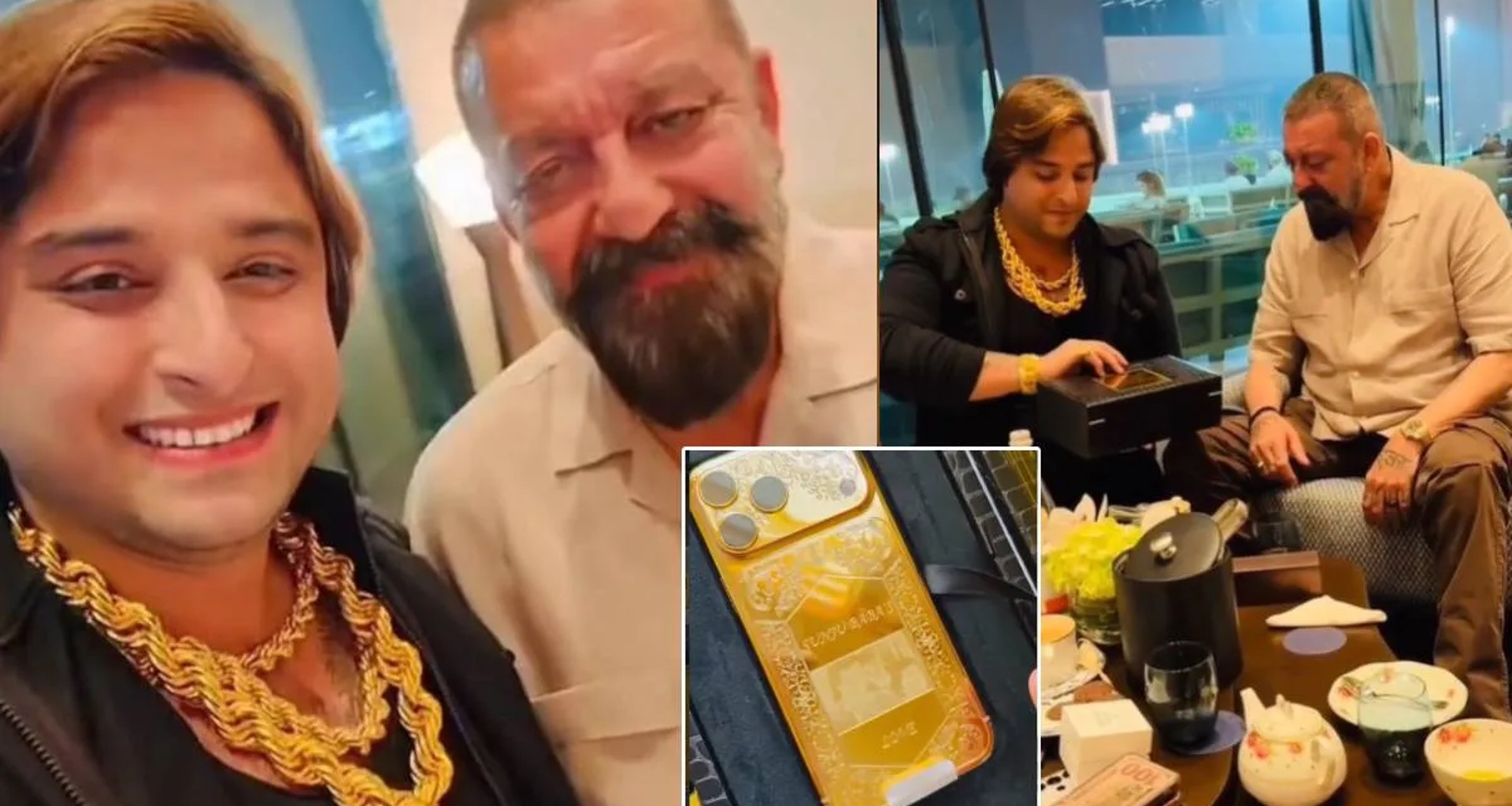 સંજય દત્તને એક અનોખી ભેટ મળી, પાકિસ્તાની ચાહકે  સોનાનો iPhone 17 આપ્યો